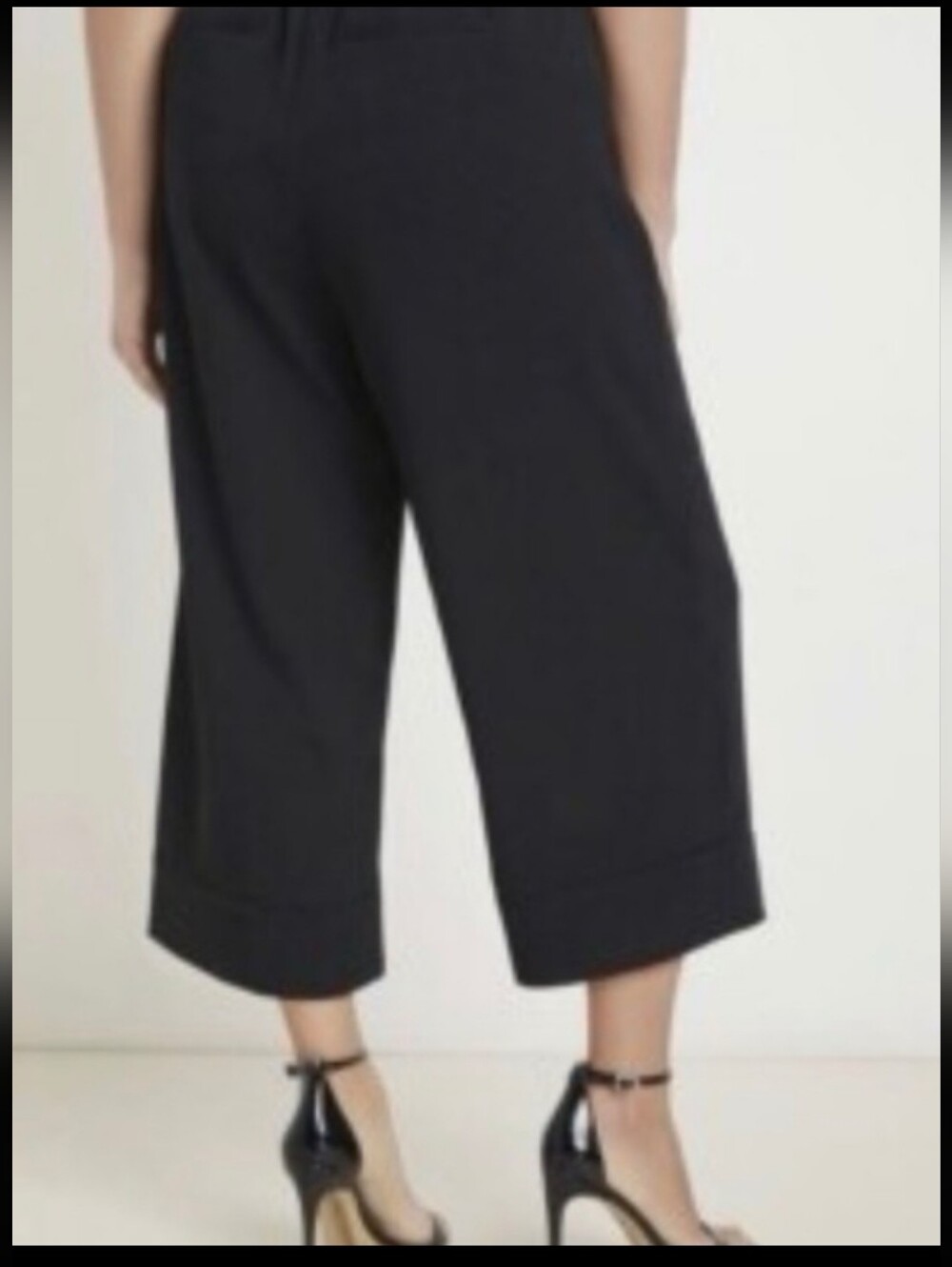 ELOQUII Women's High-Rise Wide-Leg Crop Pants with Belt Sz 14-16